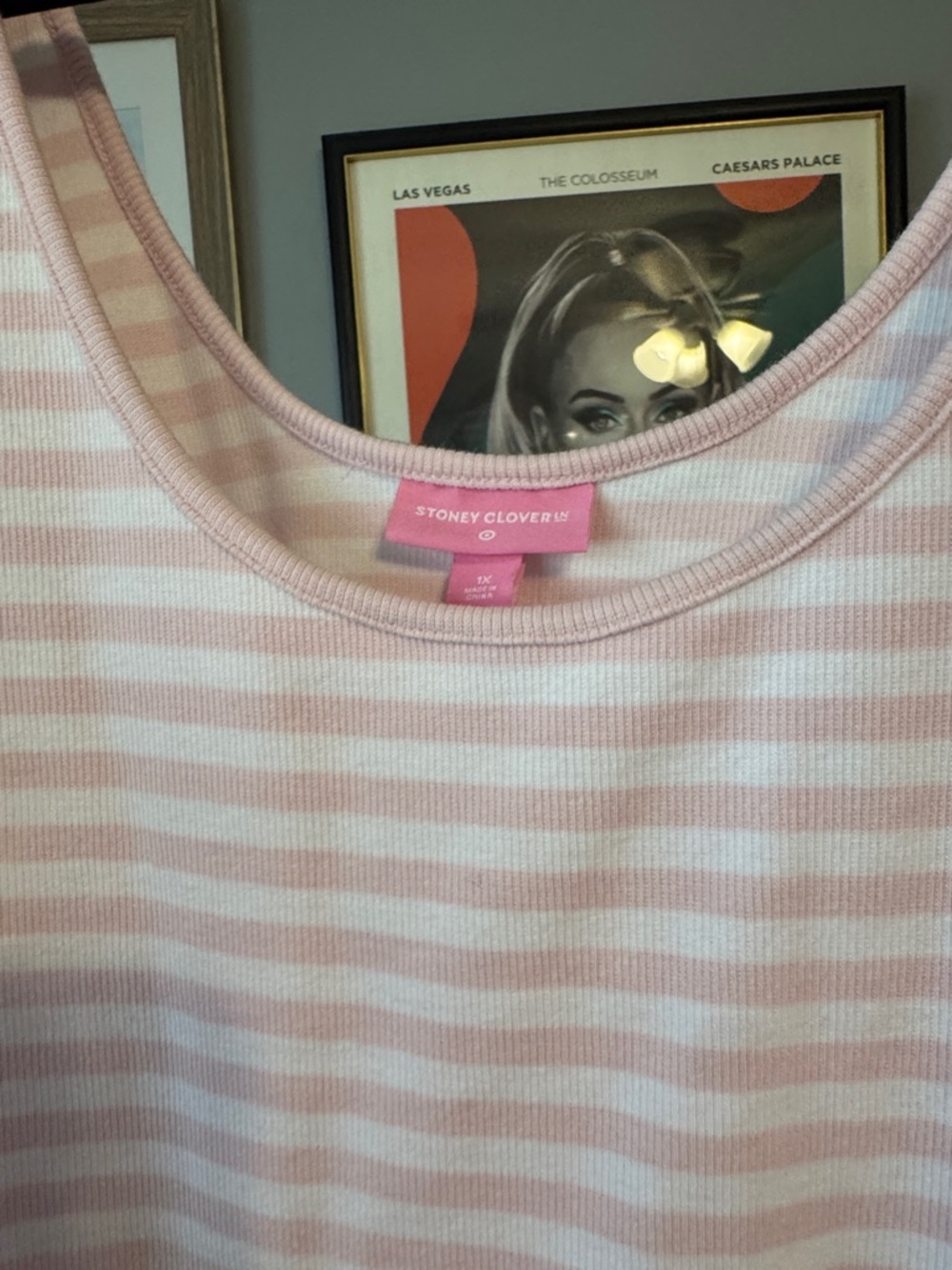 Stoney Clover Pink & White Striped Tank